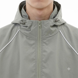 Conjunto Deportivo de Nylon de Alta Calidad con Logotipo Personalizado para Hombre, Chaqueta Cortavientos y Pantalones Deportivos, Secado Rápido, Poliéster, Ropa de Otoño - Product Image 6