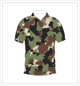 เสื้อโปโลลายพรางวู้ดแลนด์สำหรับผู้ชาย แขนสั้น พิมพ์ลายลำลอง เสื้อยืดกอล์ฟฤดูร้อน - Product Image 1