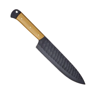 Coffret de couteaux de chef LEGACY BLADES faits main en acier à haute teneur en carbone, finition noire, manche en bois pleine longueur, fabricant OEM ODM - Product Image 3