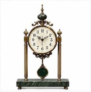 Horloge de bureau mécanique moderne de luxe, unique, pour collectionneurs, amoureux de la décoration intérieure, cadeau idéal pour anniversaire et nouvelle maison, sonnerie horaire - Product Image 1