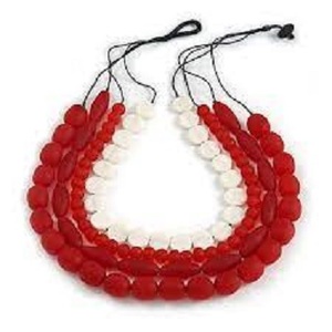Collar MOON RISE CRAFT Hecho a Mano con Cuentas de Resina Clásicas Plateadas en Forma de Candado, Unisex, Regalo para Fiestas y Bodas, Hecho en Uttar Pradesh - Product Image 4