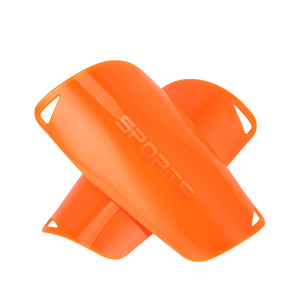 Espinilleras de Boxeo de Cuero Naranja con Logotipo Grabado, Protección Profesional, Marco de Acero al Carbono, Cierre de Tirón, Ligeras para Adultos - Product Image 1