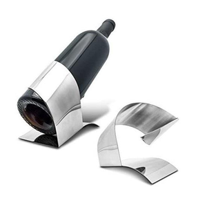 Elegante estante decorativo para vinos de nuevo diseño, estante metálico para exhibir botellas de vino, soporte para botellas de vino con cadena. - Product Image 2