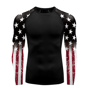 long sleeve rash guard swim shirt uv protection <b>surf</b> wear premium quality rash guard moisture wicking gym training shirt - Product Image 3
