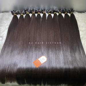 Extensiones de cabello humano vietnamita recto de hueso superior Textura sedosa súper brillante Sin productos químicos Sin olor Materia prima Cabello virgen - Product Image 2