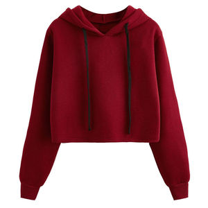 Sudaderas Cortas de Estilo Único para Mujer, Nuevas, Modernas, a Bajo Precio, Transpirables, con Logotipo Frontal Personalizado, Sudadera Corta para Mujer en Venta - Product Image 1