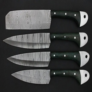 A&M ENTERPRISES Handmade Damascus Steel Chef <b>Knife</b> <b>Set</b> High-Polish Finish Eco-Friendly Black Wood Handles-Professional <b>Knives</b> - Product Image 1