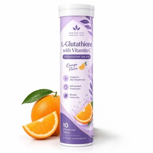 Comprimés effervescents de L-Glutathion avec Vitamine C, 10 unités, pour produits de bien-être en marque blanche et usage quotidien pratique - Product Image 1