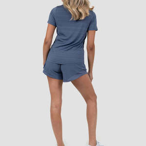 Ensemble décontracté deux pièces en coton pour femme : haut à manches courtes et short, col en V, service OEM - Product Image 6