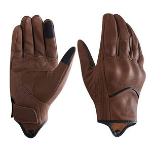 Premium % Leather Custom Waterproof <b>Touch</b> <b>Screen</b> Full Finger Unisex Motorbike <b>Gloves</b> High Quality Reasonable Price Solid - Product Image 2