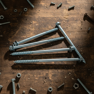 Tornillos para Madera de Alta Resistencia Clase 4.8 6.8, Rosca Parcial, Cabeza Hexagonal, Acero al Carbono Zincado, Medidas en Pulgadas/Métricas, DIN/ANSI PDC - Product Image 1