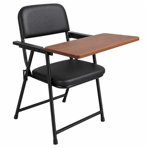 Adjustable Durable Industrial Rotating Comfortable Student Writing <b>Chair</b> with Leather Seat for Classroom or Training Room Use - Product Image 6