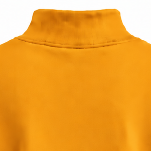 Orange Women Mock Neck Sweatshirt Long Sleeve Oversized Pullover <b>Fleece</b> High Collar Casual Winter Streetwear Fashion <b>Jumper</b> - Product Image 4