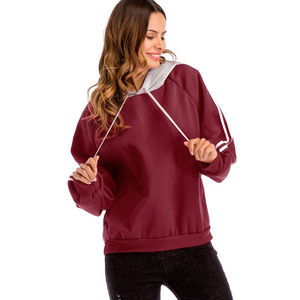 Sweat à capuche léger pour femme en molleton bouclette respirant, directement du fabricant, idéal pour la superposition, commandes en gros, équipement personnalisé - Product Image 3