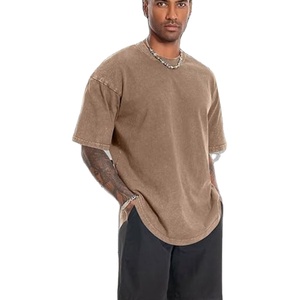 เสื้อยืดผู้ชายลายกราฟิกสไตล์วินเทจทรงโอเวอร์ไซส์ผ้าฝ้าย ล้างสีแบบแอซิดวอช สตรีทแวร์ รับทำโลโก้ตามสั่ง ขายส่งเสื้อยืด OEM - Product Image 3