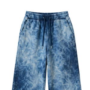 Ensemble de survêtement streetwear deux pièces pour femme : sweat à capuche court zippé bleu délavé et pantalon de jogging large - Product Image 6