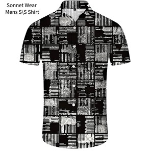 Mens Business casual short sleeve chick shirt - Product Image 6