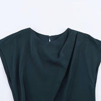 Robe longue élégante sans manches pour femme, coupe ample avec empiècements contrastants, idéale pour l'été, décontractée, fluide, pour soirée ou fête