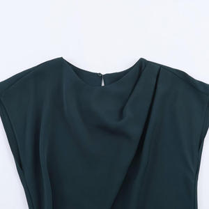 Elegante Vestido Largo sin Mangas para Mujer, con Paneles en Contraste, Corte Holgado, Casual, de Verano, para Fiesta o Evento Nocturno - Product Image 3