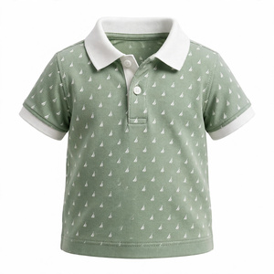Polo de Manga Corta para Niño, 100% Algodón, Estilo Casual, Transpirable, Ecológico, Exportación desde BD - Product Image 1