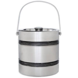 Cubo de Hielo de Metal de Alta Calidad con Asas, Acabado Plateado, para Bares y Fiestas, Enfriador de Cerveza y Vino - Product Image 3