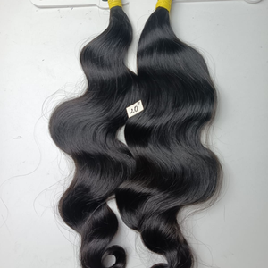 Extensiones de cabello humano RAW ondulado negro natural de buena calidad original 100% a granel - Product Image 4