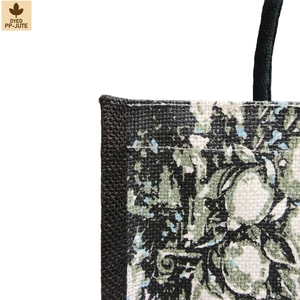 Bolsa de Compras de Yute Natural Laminado, 41x35x17 cm, Logotipo Personalizado, Venta al Por Mayor, OEM, Marca Privada, Pedido al Por Mayor, Modelo SS522-B - Product Image 3