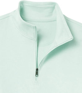 Superior Quality Knitted Fabric Made Men's Stand Collar Quarter Zip Up Long Sleeve Sweatshirts Breathable Mock Neck Sweat <b>Shirts</b> - Product Image 5