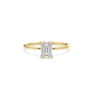 Anillo REYES de Diseño Personalizado en Oro Amarillo de 14K con Diamante Cultivado en Laboratorio HPHT CVD, Halo Oculto, Certificado IGI, Regalo de Boda, Joyería Fina - Product Image 2