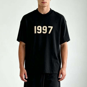 Camiseta Oversize Lisa de Algodón 100% de Alta Calidad Fear 1997 para Impresión, Hombro Caído, Peso Pesado - Product Image 1