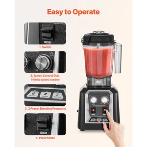 Robot da Cucina Multifunzione Professionale da 68 oz (2L) con Motore Potente da 1400W e Opzioni di Ricarica (Spina UK/US) - Product Image 5