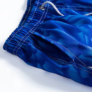 Shorts d'été personnalisés OEM pour hommes, séchage rapide, respirants, en polyester imprimé, pour activités de plein air, avec cordon de serrage - Product Image 2