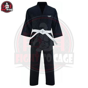Nouvelle conception 2026 – Uniforme de Taekwondo respirant en tissu nid d'abeille – Dobok TKD personnalisé noir uni – Tenue d'arts martiaux pour l'entraînement - Product Image 4