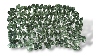 Vente en gros de paires de cabochons en séraphinite naturelle, pierres précieuses en vrac à changement de couleur, 20-30 mm, pour la fabrication de bijoux au prix d'usine - Product Image 6