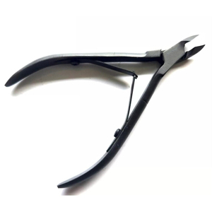 Coupe-cuticules de qualité supérieure, design premium, double ressort, couleur noir mat, usage professionnel, coupe-ongles. - Product Image 1