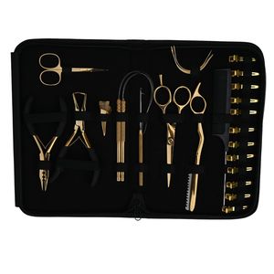 Kit de Herramientas para Extensiones de Cabello con Alicates de Microperlas, Herramienta de Gancho para Tirar, Juego de Lazos, Peine de Cola y Pinzas de Seccionamiento - Product Image 1