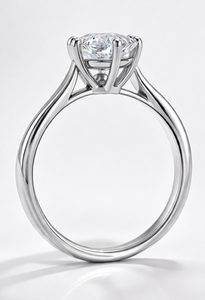 Bagues de fiançailles et de mariage en argent de haute qualité, plaquées or, serties de diamants de laboratoire, couleur blanche fantaisie, unisexe, personnalisables - Product Image 4