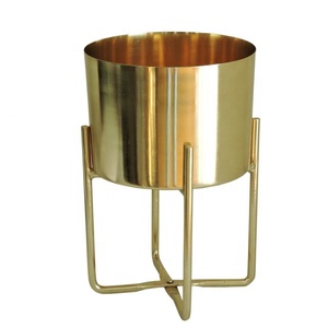 Ensemble de support de jardinières en fer doré élégant intérieur extérieur pépinière plateau de noël décor à la maison pour application de jardin - Product Image 2