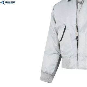 Blouson Bomber Unisexe en Toile de Qualité Supérieure, Léger, Teint Uni, Fabriqué Professionnellement, Couleur Unie, Fermeture Éclair Intégrale, Hiver - Product Image 3