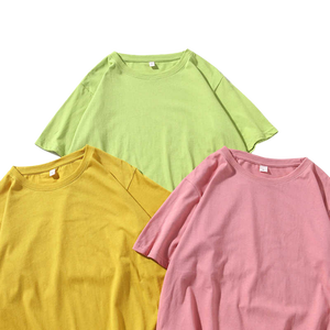 Men's <b>Plain</b> Cotton T-Shirt Short Sleeve O-Neck Regular Fit Casual <b>White</b> Black Solid Color Knitted Jersey Fabric - Product Image 3