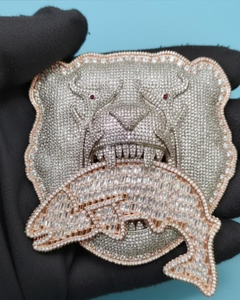 Colgante Hip Hop Iced Out Personalizado de Plata 925 con Moissanita VVS para Hombre, Colgante Bling Estilo Rapper con Engaste Pavé - Product Image 1