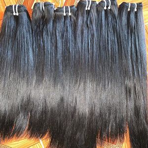 Vietnamese Remy Virgin Bone Straight Single Weft Human Hair <b>Extension</b> Short Straight Wave Style Soft Hand Feeling <b>Cheap</b> Colors - Product Image 2