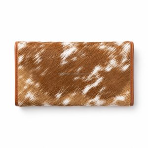 Nouveau Portefeuille Pochette Western en Cuir de Vachette Rustique 2026 avec Fourrure Animale Vintage pour Femme, Multiples Emplacements pour Cartes et Billets - Product Image 2