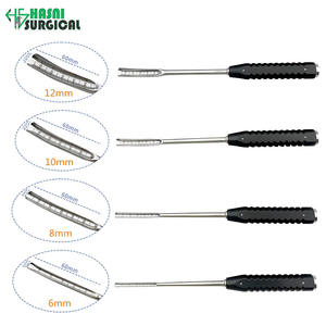 Osteótomos Quirúrgicos Hasni, Cinceles para Huesos, Instrumentos Quirúrgicos Ortopédicos de Acero Inoxidable con Mango de Aluminio, Rectos y Curvos de 6mm-12mm - Product Image 3