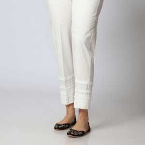 Pantalón con cordones de corte recto Cambric XS blanco PS3512 - Product Image 3