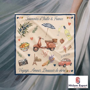 Bufanda Premium Personalizada con Impresión, Estilo Seda, Chal de Moda, Pañuelo para la Cabeza, Marca Privada, Fabricante Textil OEM ODM, Proveedor Personalizado - Product Image 3