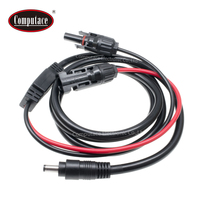 Câble d'extension solaire 1-vers-2 ZSC1108, connecteur mâle-femelle, conducteurs en cuivre nu plaqué argent AWG 8, isolation PVC, 30A