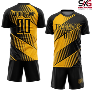 Maillot de football personnalisé noir et rose pour adulte, maillot de football à manches courtes, uniforme d'équipe, séchage rapide, tenue d'entraînement pour match - Product Image 3