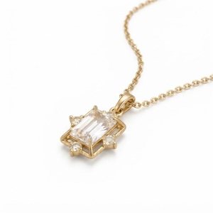 Magnifique pendentif en or véritable 14 carats avec diamant de couleur E, pureté VVS2, 1,5 carat total, charme vintage en forme d'étoile, collier pour femme, bijoux fins - Product Image 3