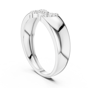Anillo Minimalista Unisex con Diamante Cultivado en Laboratorio, Corte Brillante, Chapado en Rodio, Oro Blanco Sólido de 18 Quilates, para Compromiso, Boda, Regalo, Uso Diario - Product Image 3